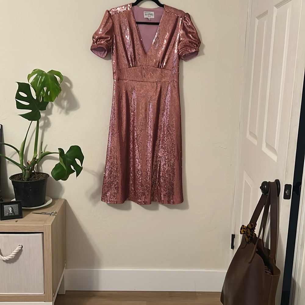 HVN Pink Sequin Dress